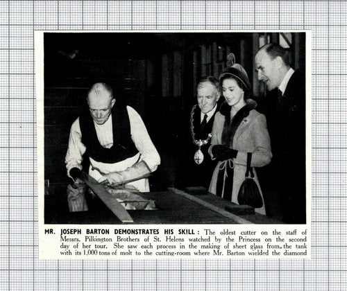 Mr Joseph Barton Messrs Pilkington Brothers St Helens -1950 SMALL News Clipping