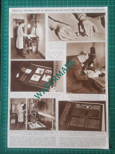 (X274) Royal Society Of Medicine Information On Microfilm - 1945 Clip