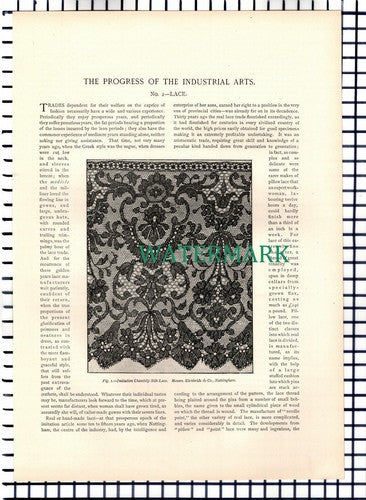 X1469) Lace ~ 1891   6-Side Article
