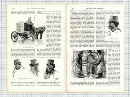 Paris Cabs and Cabbies France French Taxi - 1897 Article / Print