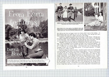 Donna Reed Actress - c.1955 Article