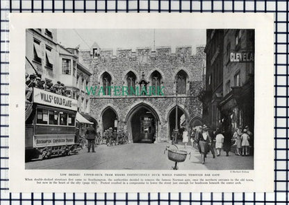 (8080) Southampton Bar Gate / Monument - 1940 Book Print