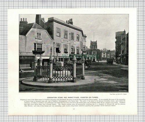 X1903) Griffin Hotel Kingston On Thames  - c.1900 Print / Cutting