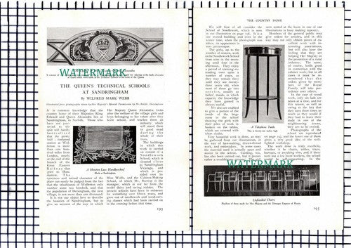 (7282) Queen's Technical Schools Sandringham  - 1909 Article