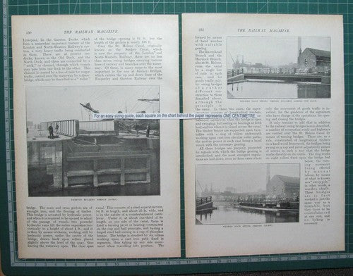 (6032) Swing Bridges London & North Western Railway Oxford Garston  1907 Article