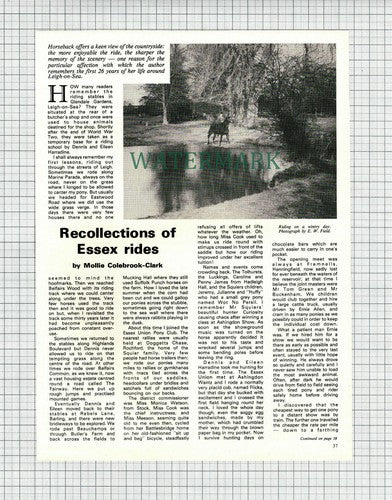 (8478) Mollie Colebrook-Clarke Glendale Gardens Stables Leigh Harradine   1982