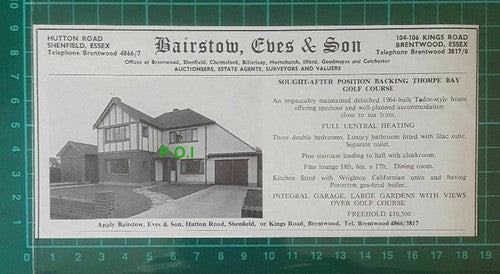 C2254) Thorpe Bay Essex House Sale Advert Near Golf Course - 1966 Clip