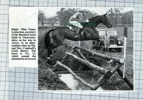 (C102) Miss Penny Lowis Batsford Horse Trials Little Buster Cauldwell   - 1972