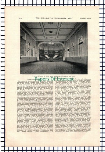 X1171) Shire Hall Hereford Master House Painters Skillicorn Kington 1899 Article