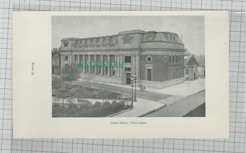 C1463) Central Library Victoria Square Middlesbrough - c.1960s Clip