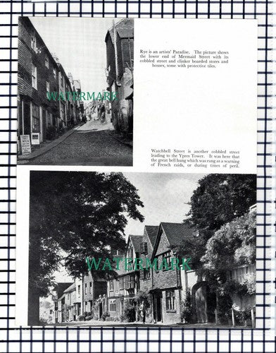 (7717) Rye Sussex Mermaid Street  Watchbell Street - 1957 Book Print