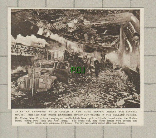 (C302) Holland Tunnel Hudson River Explosion New York USA - 1949
