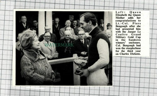 (C154) Lt Col Piers Bengough Charles Dickens Sandown Winner  - 1972 Clip