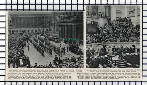 C6254) Royal Warwickshire Regiment Birmingham  - 1945 Cutting