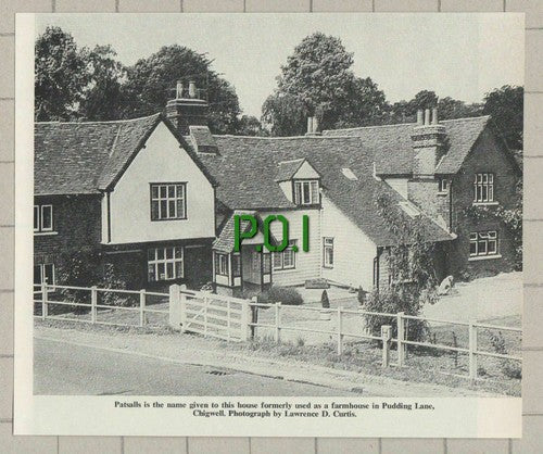 Patsalls Pudding Lane Chigwell Essex - c.1960s Cutting