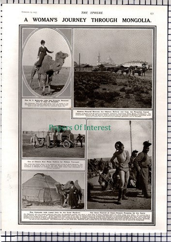 Mrs H T Bulstrode Mongolia - 1914 News Page / Print