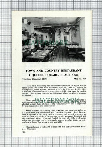 C7533) Th'Owd Tithe Barn Garstang Wilding Town & Country Blackpool 1970s Cutting