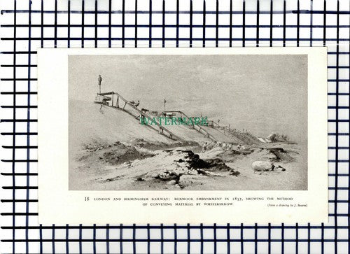 C6711) Boxmoor Embankment London & Birmingham Railway - 1947 Cutting