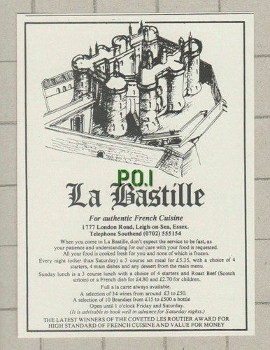 (5527) La Bastille Leigh on Sea Essex  - 1979 Clip