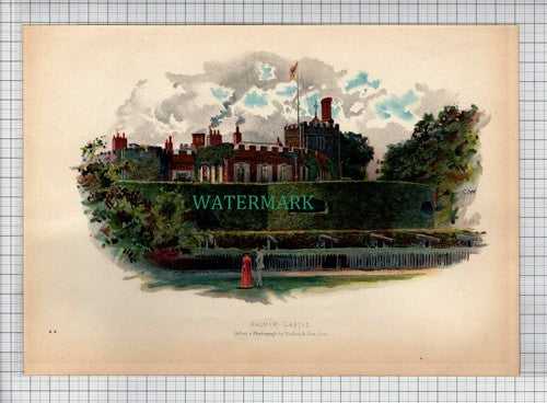 WALMER CASTLE Kent  - c.1910 Print