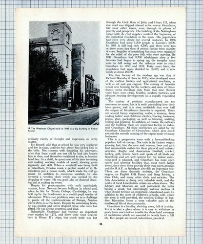 (6182) Grantham Lincolnshire George Hotel - 1968 Article