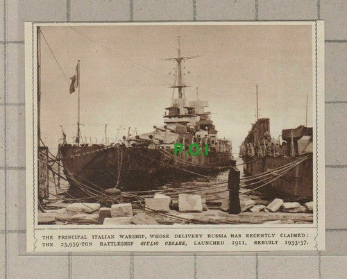 C2267) Italian Warship Battleship GIULIO CESARE - 1948 Clip