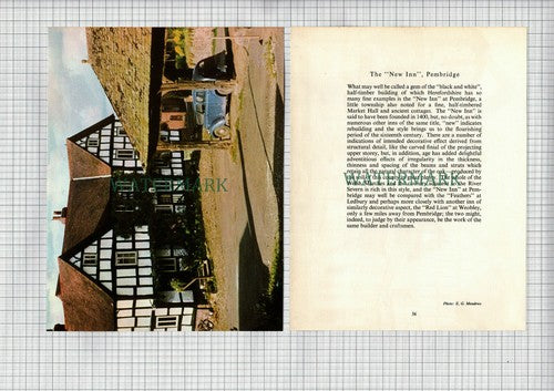 (8488) The New Inn Pembridge Herefordshire - 1958 2-Page Cutting