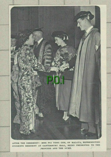 (5222) Miss Pui Yong Goh Malaya Canterbury Students -   1951  Clip
