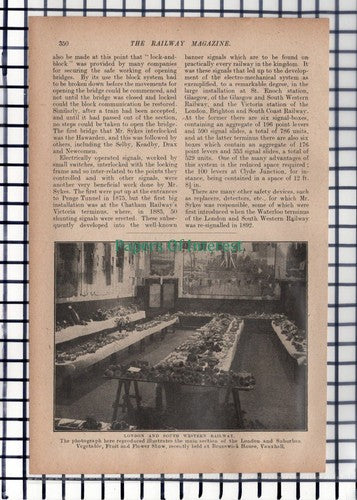 (6662) Mr W R Sykes London Chatham & Dover Railway Engineer - c.1917 Article