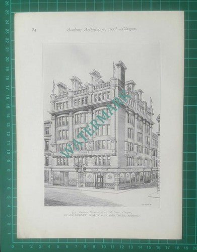 (190) Castle Vaults West Nile Street Glasgow Architect  Frank Burnet - 1902