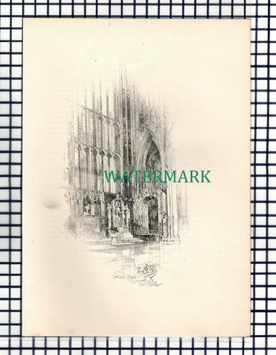 The Lady Chapel York Minster - c.1902 Cutting /  Print