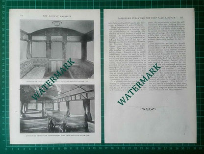 Taff Vale Railway Mr T G Riches Passenger Steam Car Beasley - 1904 Article
