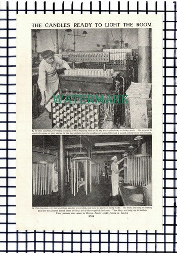 (8295) Messrs Price Price's Candle Factory London - c.1930s Picture Article