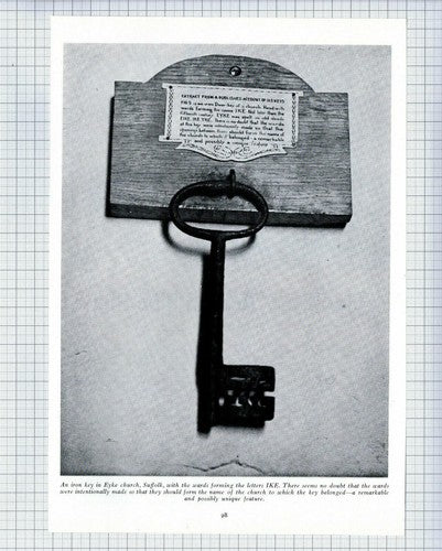 (5634) Eyke Church Suffolk / Kettlebaston Sign Meaning - 1973
