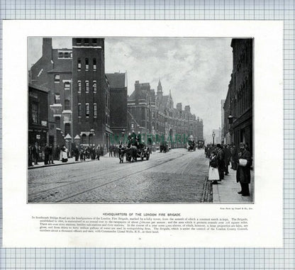 X1902) West India Import Dock / London Fire Brigade Southwark c.1900 Book Print