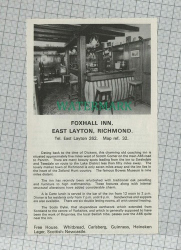 C1524) Foxhall Inn East Layton Richmond / Forest & Vale Pickering Ogden c.1975