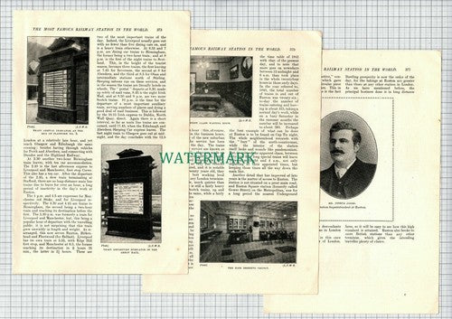 EUSTON Railway Station Joseph Jones  LNWR - 1914 Article