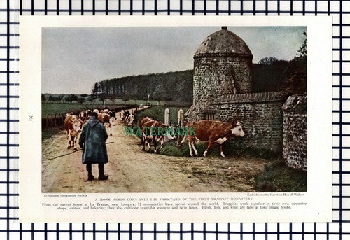 (8042) La Trappe Longny Trappist Monastery / Corancy France  - 1940 Book Print