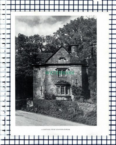 Stanton-In-Peak Derbyshire Cottage - 1951 Cutting / Print