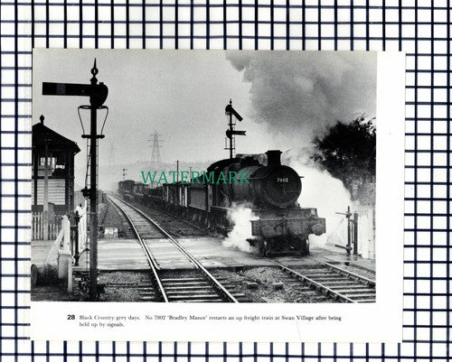 (7830) Swan Village Railway Engine 7802 Bradley Manor Train  - 1970s Cutting