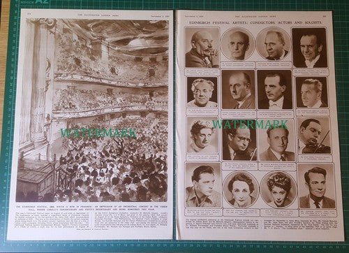 Edinburgh Festival Usher Hall Sir Malcolm Sargent Arthur's Seat  - 1953 Article