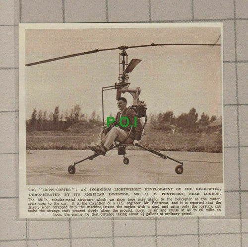 C2174) The Hoppi-Copter Lightweight Helicopter Mr H T Pentecost - 1948 Clip