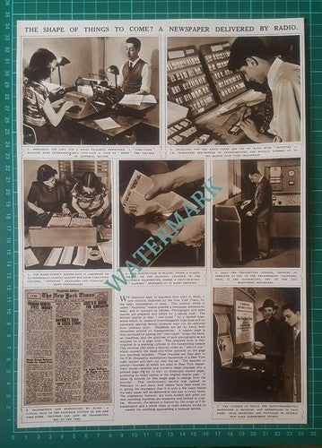 (X359) New York Times Delivered By Radio  - 1948 Clip