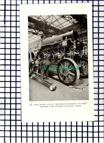 C6716) Crewe Works LMSR LE ANDER / Clapham Newcastle Railway  - 1947 Cutting