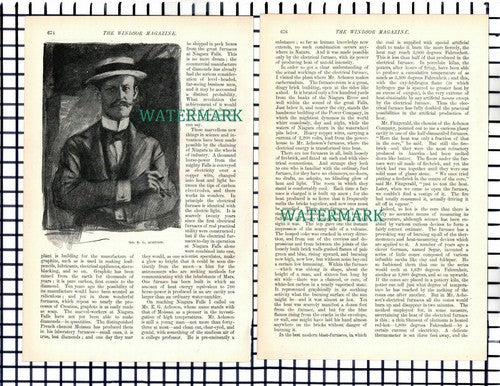 (6156) Mr EG Acheson Furnaces Niagara Falls  - 9-Side 1900 Article