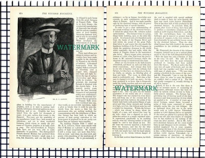 (6156) Mr EG Acheson Furnaces Niagara Falls  - 9-Side 1900 Article