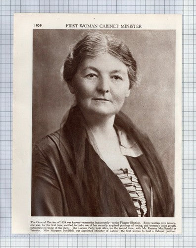 Miss Margaret Bondfield First Woman Cabinet Minister 1929  - 1935 Cutting