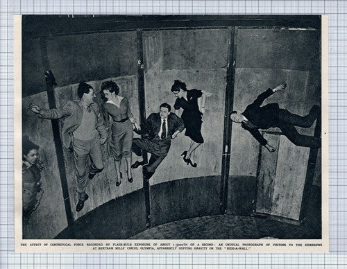 (5635)  Bertram Mills Circus Olympia Ride A Wall   -1951 Clip