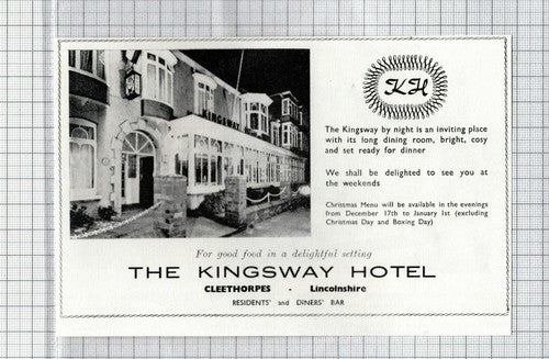 The Kingsway Hotel Cleethorpes Lincolnshire   1962 Magazine Advert