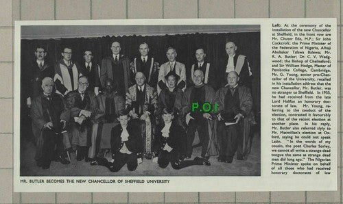 C2484) Sheffield University Mr Butler New Chancellor Chuter Ede - 1960 Clip